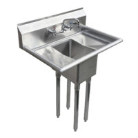 10″ X 14″ X 10″ with 10″ Left and Right Drainboards with Faucet One Compartment Stainless Steel Commercial Kitchen Prep & Utility Sink | NSF