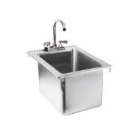 Stainless Steel Drop Sink – 1 Compartment Drop in Sink 10″x14″x10″ NSF | Utility | Commercial | Laundry | Kitchen