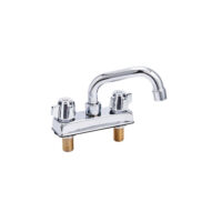 Deck Mount Kitchen Sink Faucet | 6″ Swivel Spout | 4″ Center | NSF | Commercial Kitchen Utility Laundry