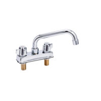 Deck Mount Kitchen Sink Faucet | 8″ Swivel Spout | 4″ Center | NSF | Commercial Kitchen Utility Laundry