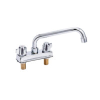 Deck Mount Kitchen Sink Faucet | 10″ Swivel Spout | 4″ Center | NSF | Commercial Kitchen Utility Laundry