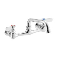 Wall Mount Faucet with 6″ Swing Spout, 8″ Centers and Lever Handles