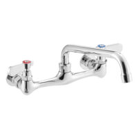 Wall Mount Faucet with 8″ Swing Spout, 8″ Centers and Lever Handles