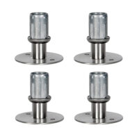 Stainless Steel Flanged Feet for Stainless Steel 1-5/8″ O.D. Tubing | Set of 4