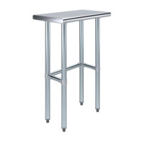 14″ X 24″ Stainless Steel Work Table With Open Base