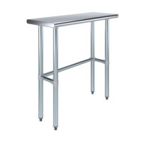 14″ X 36″ Stainless Steel Work Table With Open Base