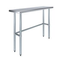 14″ X 48″ Stainless Steel Work Table With Open Base