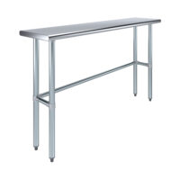 14″ X 60″ Stainless Steel Work Table With Open Base