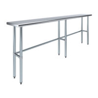 14″ X 96″ Stainless Steel Work Table With Open Base