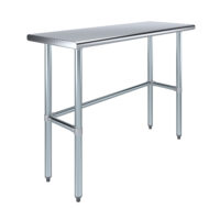 18″ X 48″ Stainless Steel Work Table With Open Base