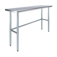 18″ X 60″ Stainless Steel Work Table With Open Base
