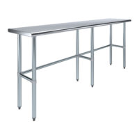 18″ X 84″ Stainless Steel Work Table With Open Base