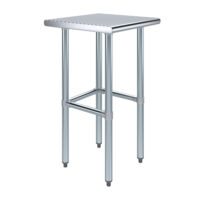 20″ X 20″ Stainless Steel Work Table With Open Base