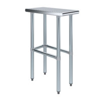 24″ X 12″ Stainless Steel Work Table With Open Base