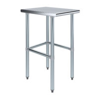 24″ X 18″ Stainless Steel Work Table With Open Base