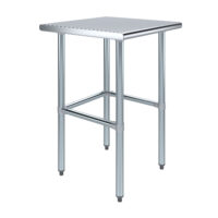 24″ X 24″ Stainless Steel Work Table With Open Base