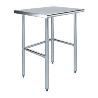 24″ X 30″ Stainless Steel Work Table With Open Base