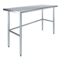 24″ X 60″ Stainless Steel Work Table With Open Base