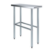 30″ X 12″ Stainless Steel Work Table With Open Base