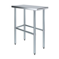 30″ X 15″ Stainless Steel Work Table With Open Base