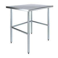30″ X 36″ Stainless Steel Work Table With Open Base