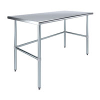 30″ X 60″ Stainless Steel Work Table With Open Base