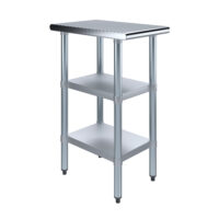 24″ X 15″ Stainless Steel Work Table With Second Undershelf