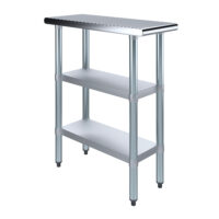 30″ X 12″ Stainless Steel Work Table With Second Undershelf