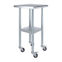 20″ X 20″ Stainless Steel Work Table With Undershelf & Casters