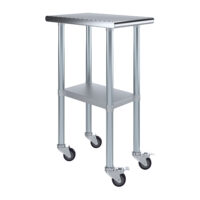 24″ X 15″ Stainless Steel Work Table With Undershelf & Casters
