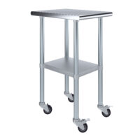 24″ X 18″ Stainless Steel Work Table With Undershelf & Casters