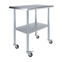 24″ X 36″ Stainless Steel Work Table With Undershelf & Casters